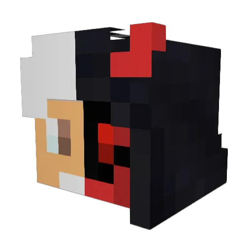 Dinanyx Minecraft avatar head, 3D render