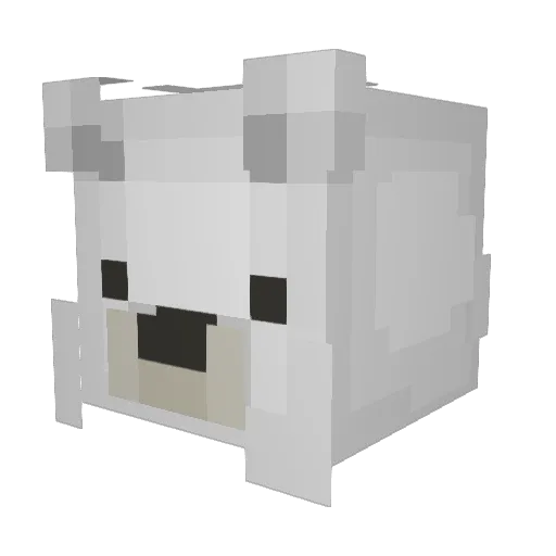 Dinassaur Minecraft avatar head, 3D render