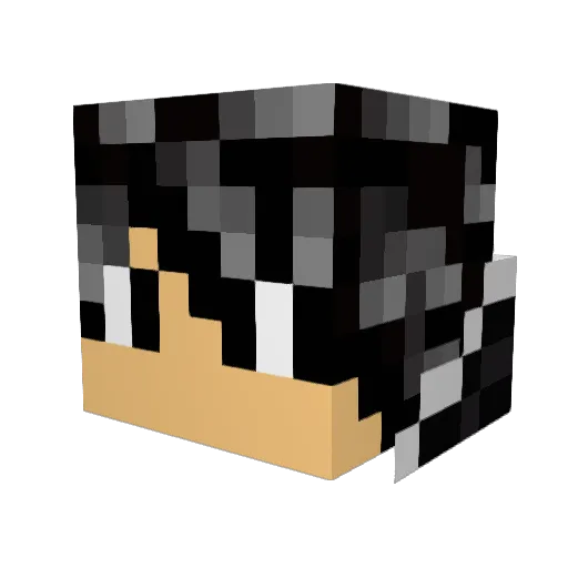 Dindooz Minecraft avatar head, 3D render