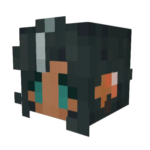 Dinergaming Minecraft avatar head, 3D render