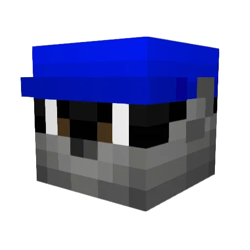 Ding4Ding Minecraft avatar head, 3D render