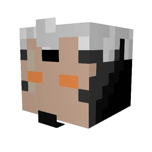 Ding6060 Minecraft avatar head, 3D render