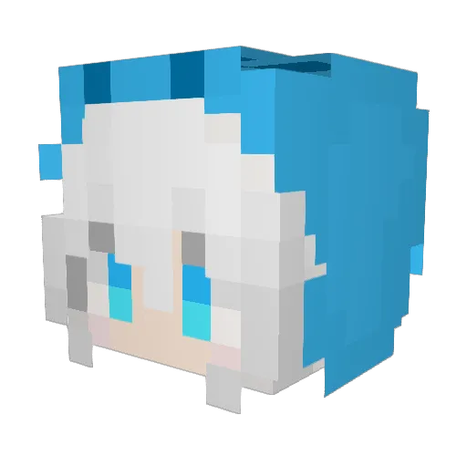 Ding7617 Minecraft avatar head, 3D render