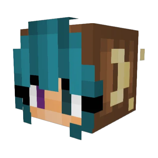 DingDongHannah Minecraft avatar head, 3D render