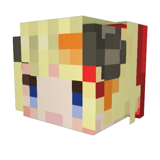 Ding_Bot01 Minecraft avatar head, 3D render