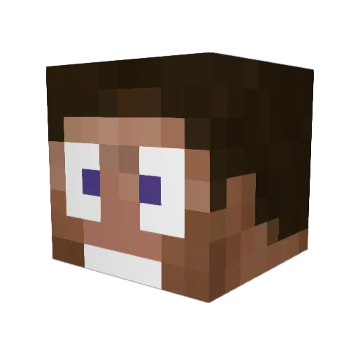 Ding_Zh Minecraft avatar head, 3D render