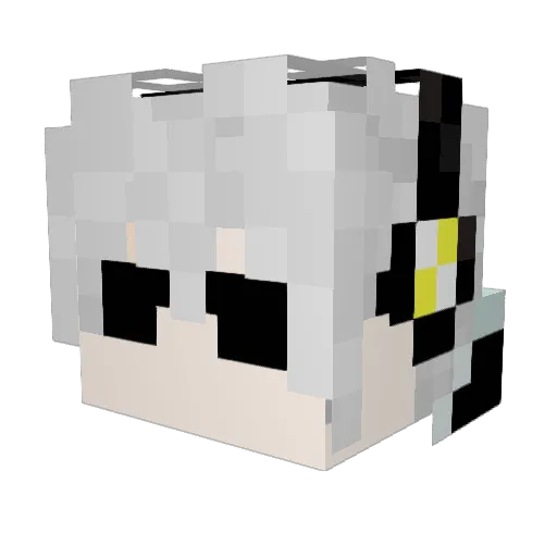 Ding_Zzz Minecraft avatar head, 3D render