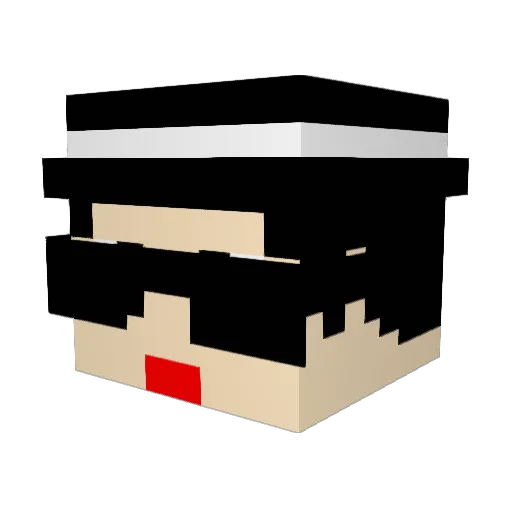 Ding_goon Minecraft avatar head, 3D render