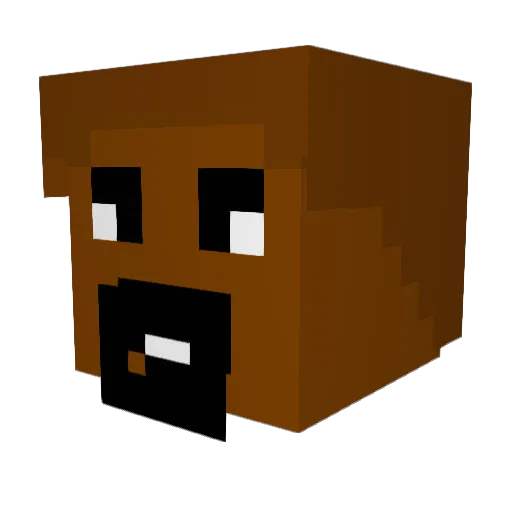 Dinga_ Minecraft avatar head, 3D render