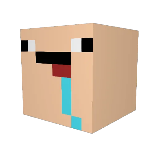 DingalChalk Minecraft avatar head, 3D render