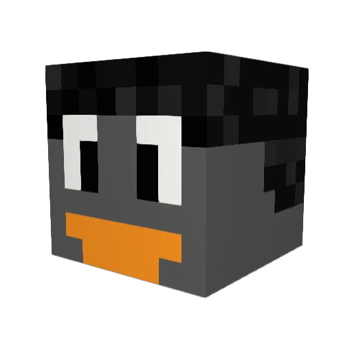 Dingenis Minecraft avatar head, 3D render