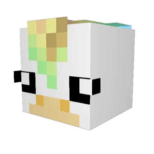 Dinger2017 Minecraft avatar head, 3D render