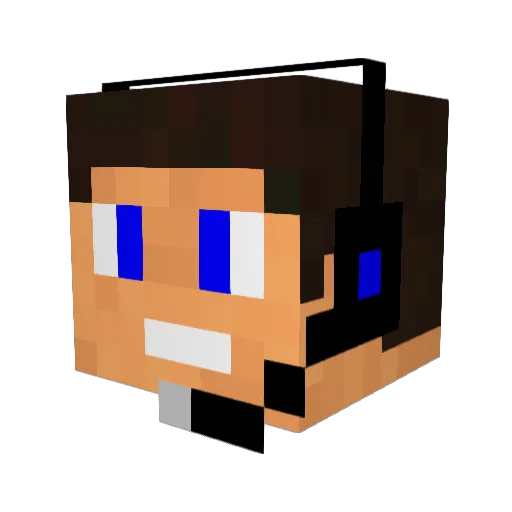 Dinger36 Minecraft avatar head, 3D render