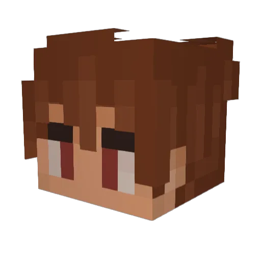 DinggoGG Minecraft avatar head, 3D render