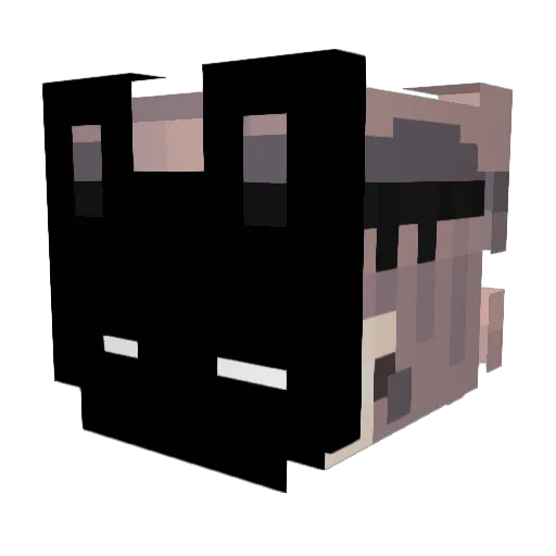 Dingick Minecraft avatar head, 3D render