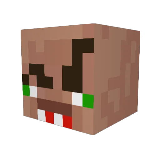 DingleSpheres Minecraft avatar head, 3D render