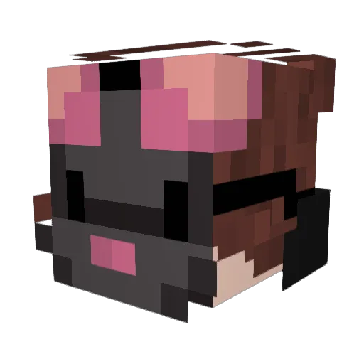 DingleTheRat Minecraft avatar head, 3D render