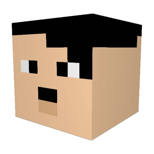 Dingleshid Minecraft avatar head, 3D render
