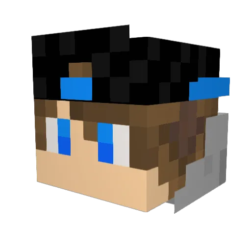 Dingo12 Minecraft avatar head, 3D render