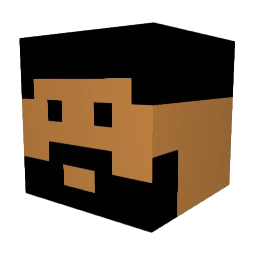 DingoBop Minecraft avatar head, 3D render