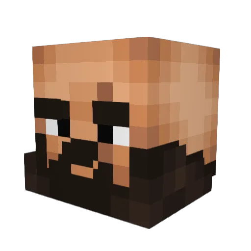 DingoJG Minecraft avatar head, 3D render