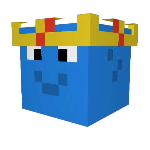 DingusDunk Minecraft avatar head, 3D render