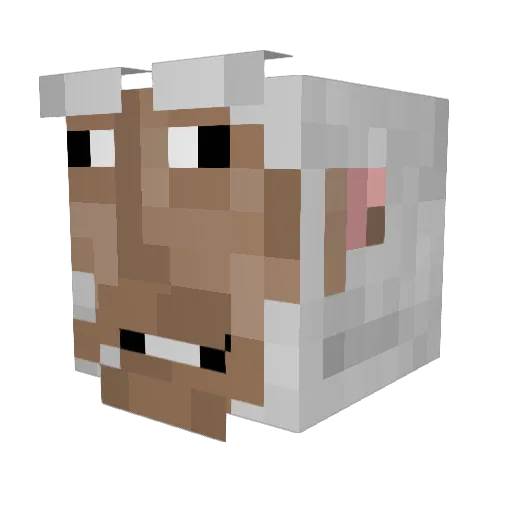 Dingus_s Minecraft avatar head, 3D render