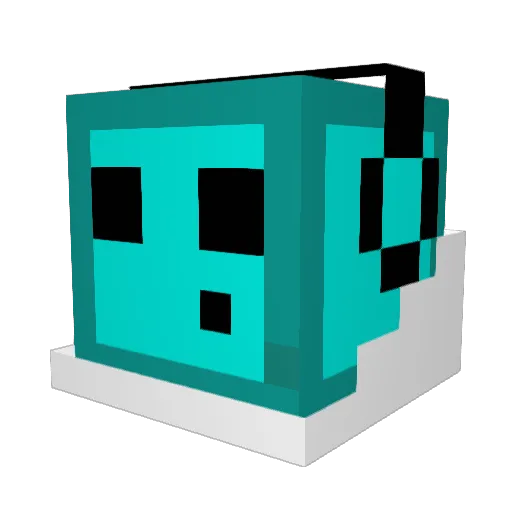 Dingwham Minecraft avatar head, 3D render