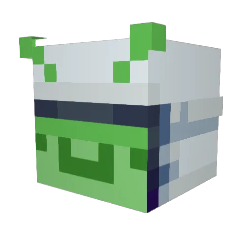 Dingwongg Minecraft avatar head, 3D render