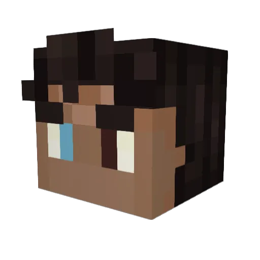 DingyGoblin Minecraft avatar head, 3D render