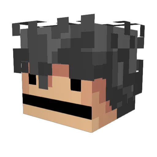 DingyList Minecraft avatar head, 3D render
