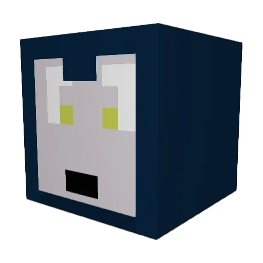 DiniVI Minecraft avatar head, 3D render