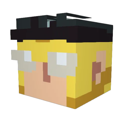 Dinibini6256 Minecraft avatar head, 3D render