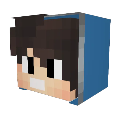 DinizBr01 Minecraft avatar head, 3D render