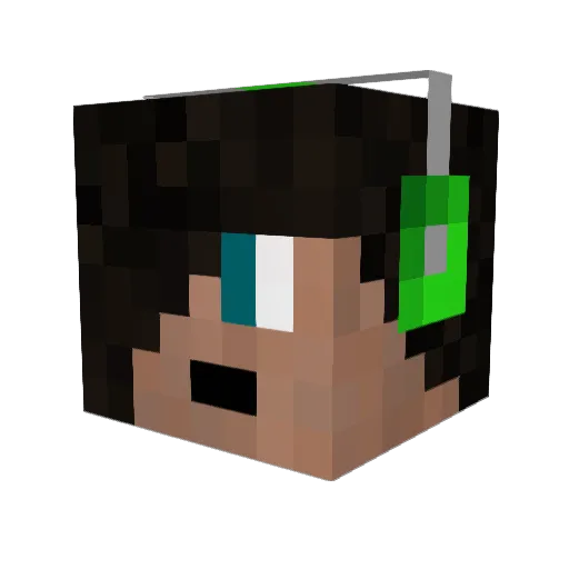 DinizMT Minecraft avatar head, 3D render