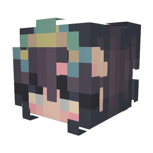 Dinn1 Minecraft avatar head, 3D render