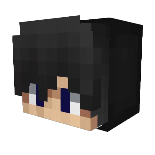 DinnZ Minecraft avatar head, 3D render