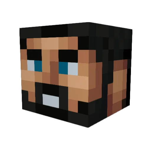 DinnerZimmer Minecraft avatar head, 3D render