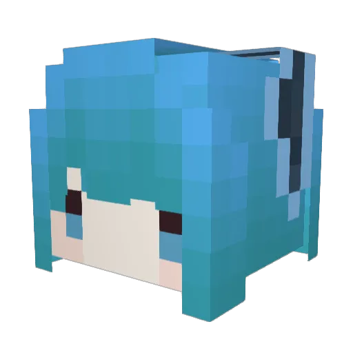 Dinner_Time Minecraft avatar head, 3D render