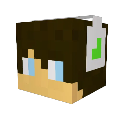 Dino0522 Minecraft avatar head, 3D render
