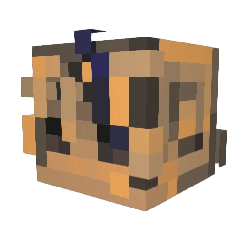 Dino6_ Minecraft avatar head, 3D render