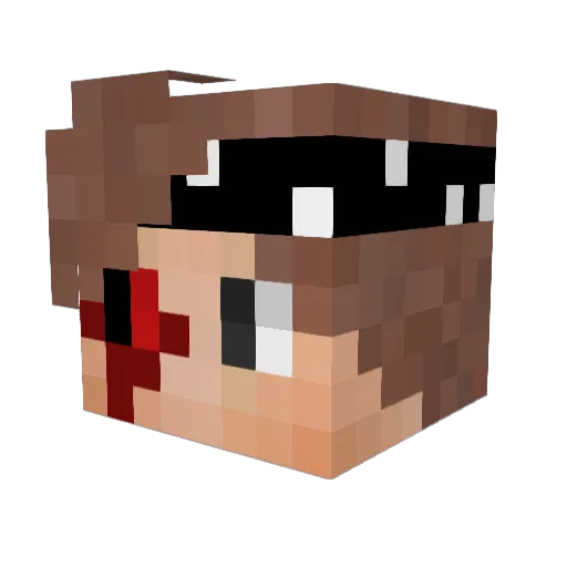 DinoATK_Anemos Minecraft avatar head, 3D render