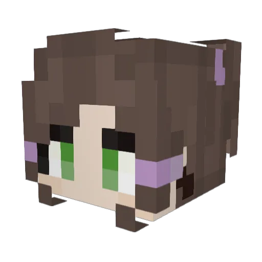 DinoAngry Minecraft avatar head, 3D render