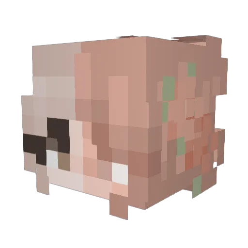 DinoBals Minecraft avatar head, 3D render