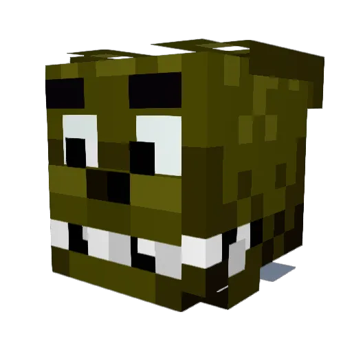 DinoBlockBr Minecraft avatar head, 3D render