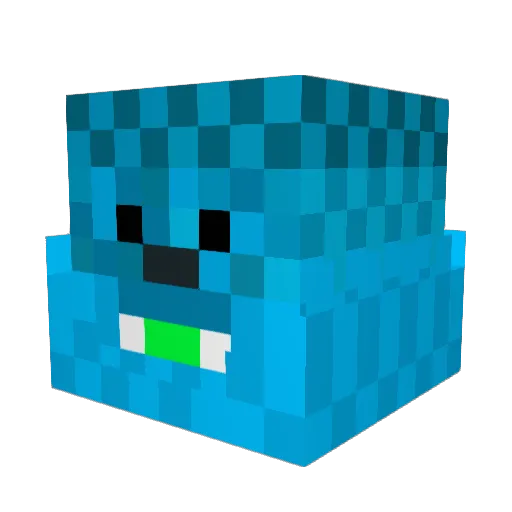 DinoCR7 Minecraft avatar head, 3D render