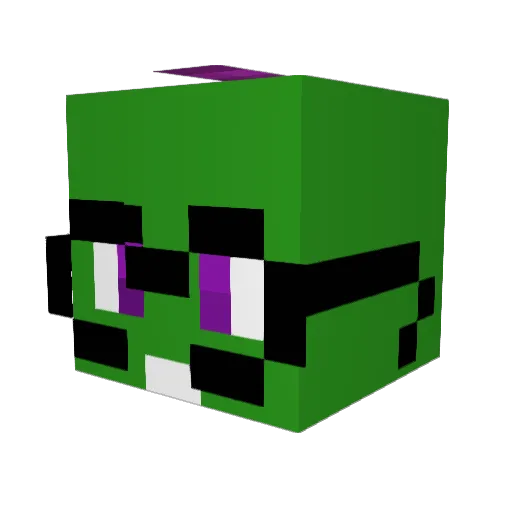 DinoCWP Minecraft avatar head, 3D render