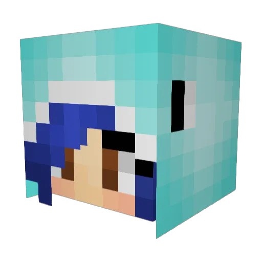 DinoCadie Minecraft avatar head, 3D render