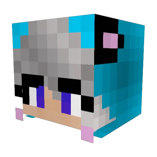 DinoChknNugz Minecraft avatar head, 3D render