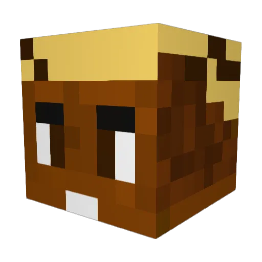 DinoDRK Minecraft avatar head, 3D render
